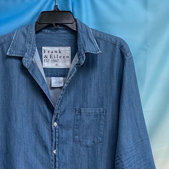 Frank & Eileen Famous Denim MARY Classic Shirtdress Size: XL STONEWASHED INDIGO - Picture 5 of 16